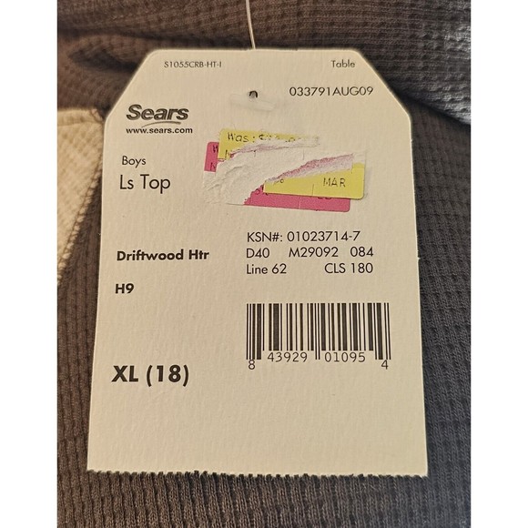 Canyon River Blues Boys SZ XL 18/20 Long Sleeve driftwood Htr Print Shirt - Picture 8 of 8